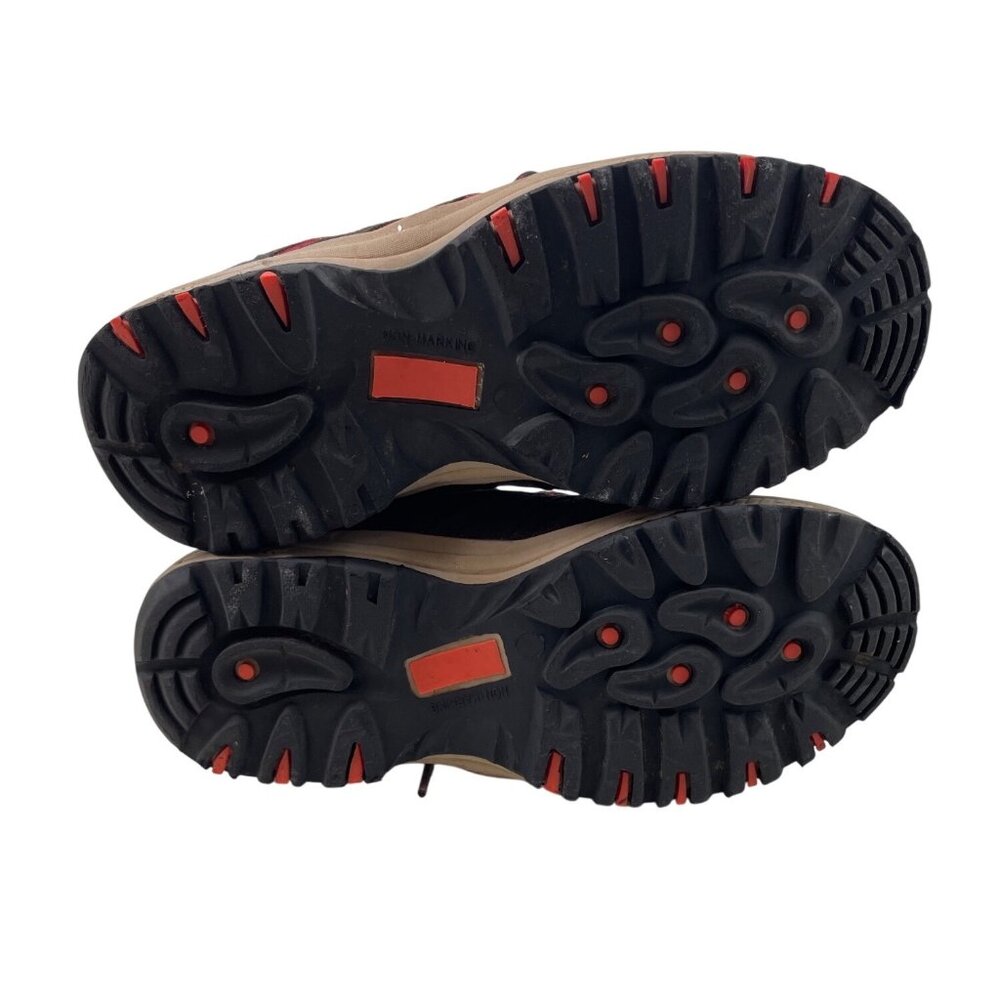 Denali Mens Waterproof Hiking Boots Brown/Black/Red Size 7 Outdoor Trail Shoes - Picture 11 of 14